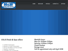 Tablet Screenshot of handhpoolsandspas.com